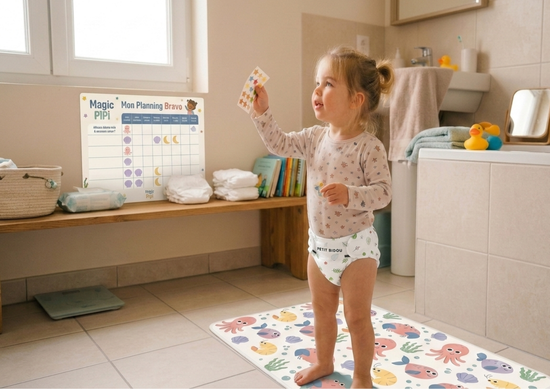 Enfant à la découverte de la propreté et de l'autonomie