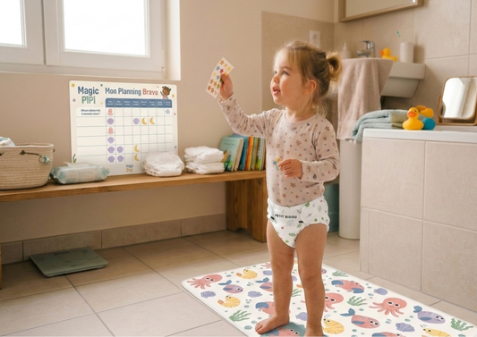 Enfant à la découverte de la propreté et de l'autonomie